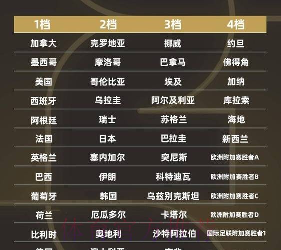 2026世界杯强队排名怎么查